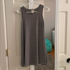 Black and White Striped Dress